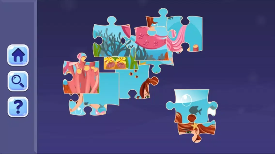 Mermaid Princess Jigsaw Puzzle Games for Toddler 스크린샷
