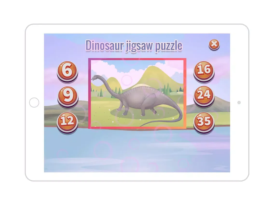 dinosaurs jigsaw puzzle game iPad  Screenshots