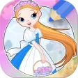 Cute Princess Coloring Book for Kids & Toddlers