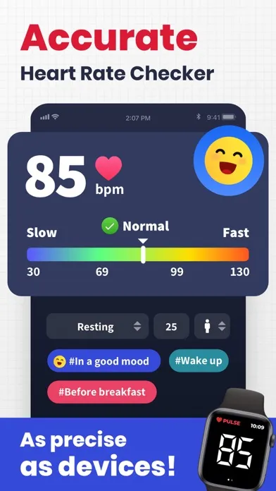 Heart Rate Monitor · Pulse App应用截图