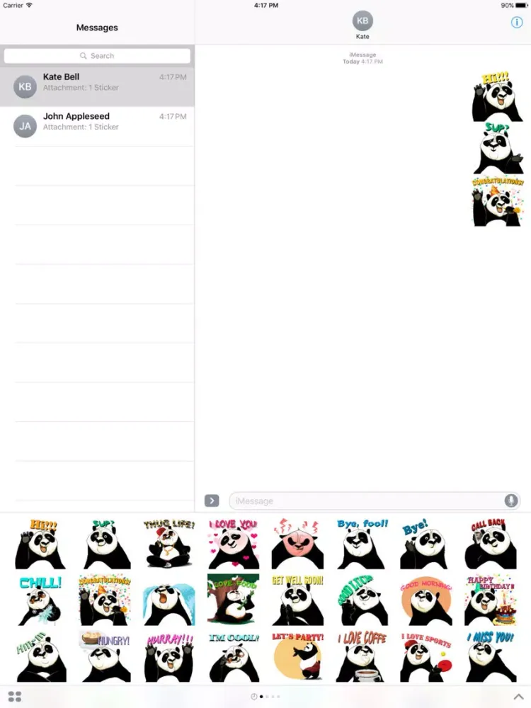 Sassy Panda - Funny Stickers iPad  Screenshots