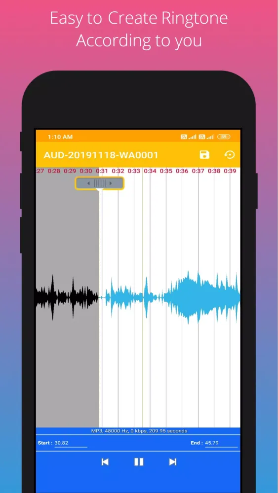 Mp3 Cutter and Ringtone Maker 스크린샷
