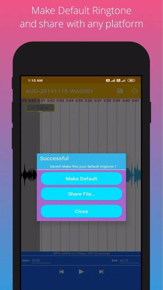 Mp3 Cutter and Ringtone Maker 스크린샷