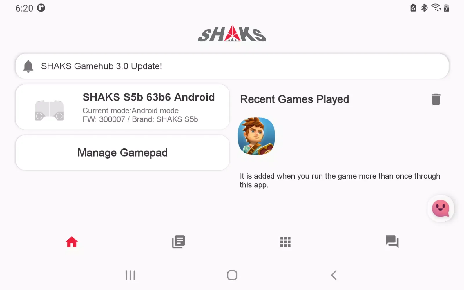 ภาพหน้าจอของ SHAKS GameHub