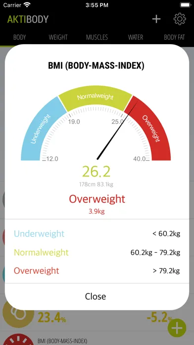 Capturas de pantalla de Body & Weight Tracker aktiBody
