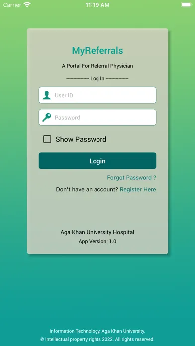 AKUH MyReferrals Ekran Görüntüleri