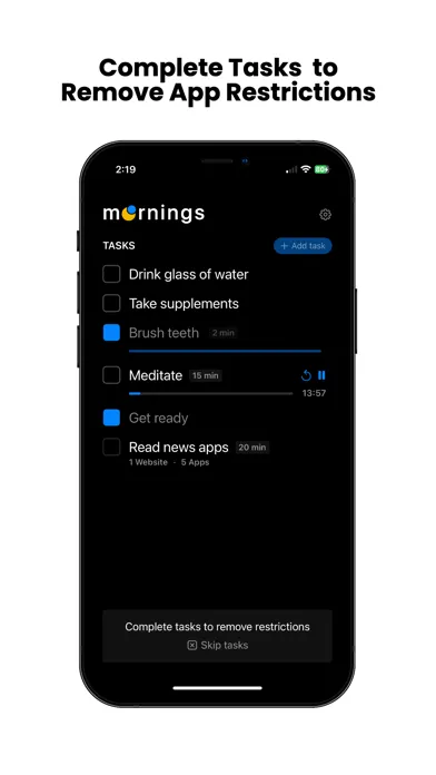 Capturas de tela do Mornings: Morning Screen Time