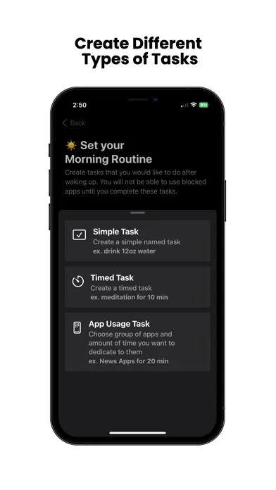 Capturas de tela do Mornings: Morning Screen Time