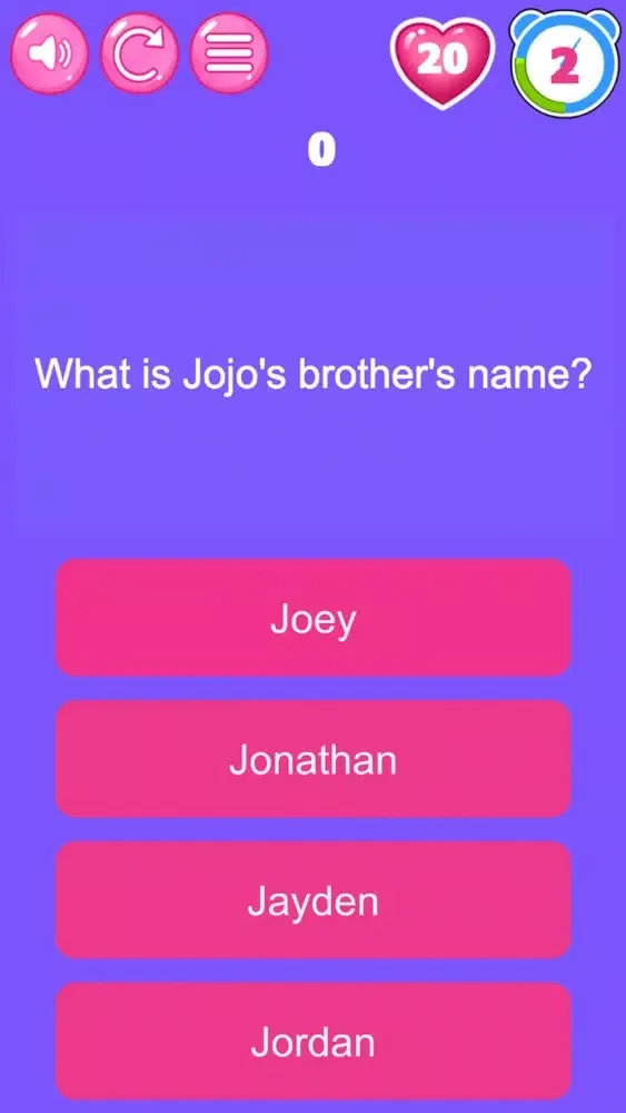 Ảnh chụp màn hình của Challenge JoJo Fans siwa