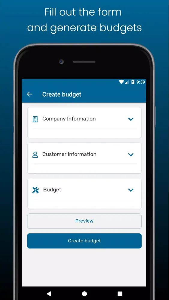 Orders & Budgets in PDF Screenshots