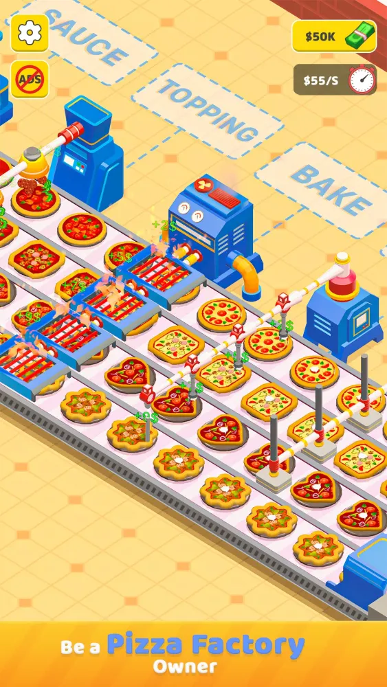 Tangkapan layar Idle Pizza Production Tycoon