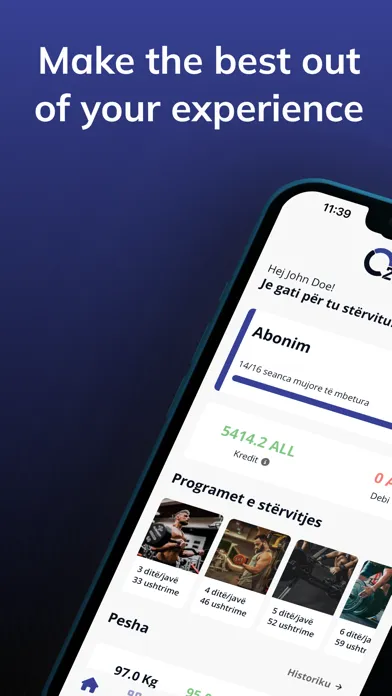 O2 Prime Fitness Screenshots