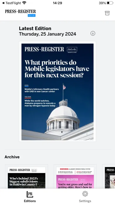 Capturas de pantalla de The Press-Register