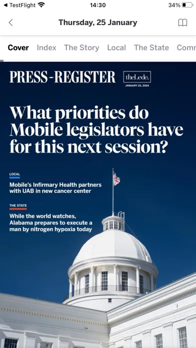 Capturas de pantalla de The Press-Register