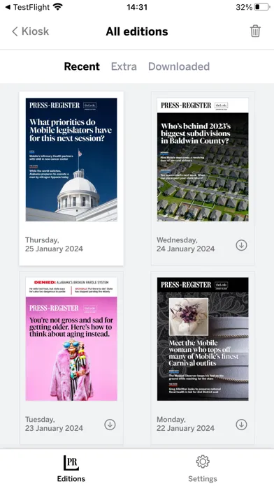 Capturas de pantalla de The Press-Register