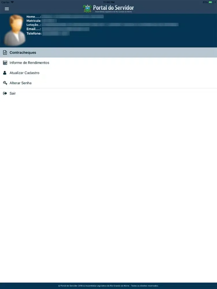 ALRN - Portal do Servidor iPad  Screenshots