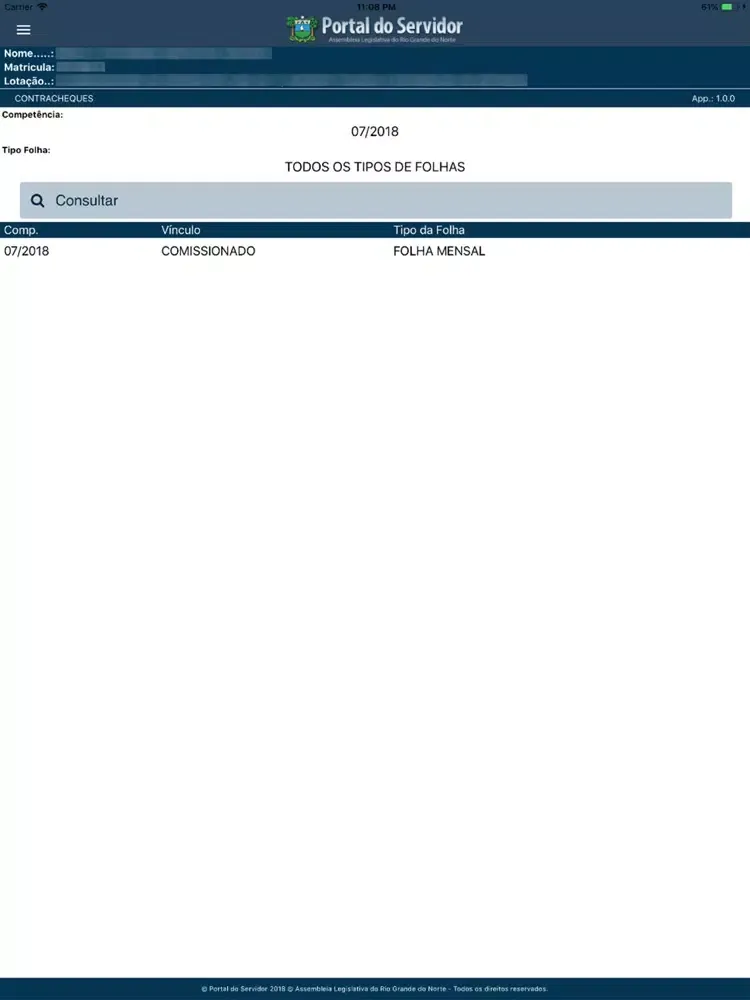 ALRN - Portal do Servidor iPad  Screenshots