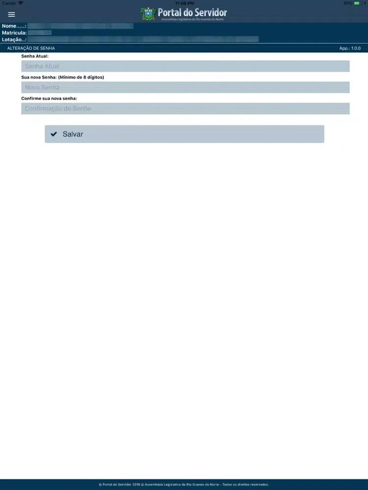 ALRN - Portal do Servidor iPad  Screenshots