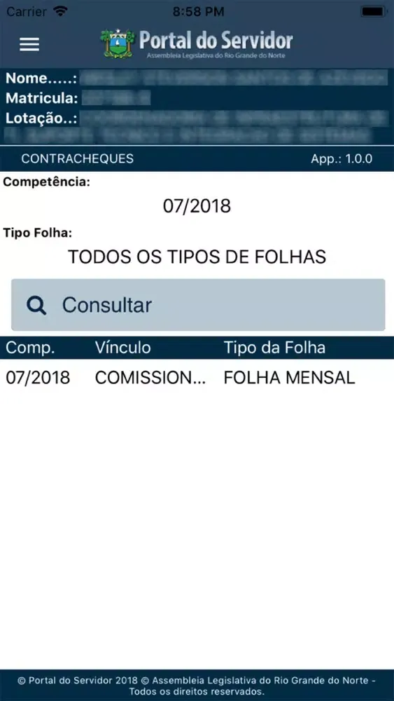ALRN - Portal do Servidor Screenshots