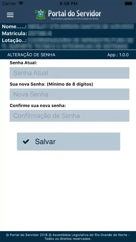 ALRN - Portal do Servidor Screenshots