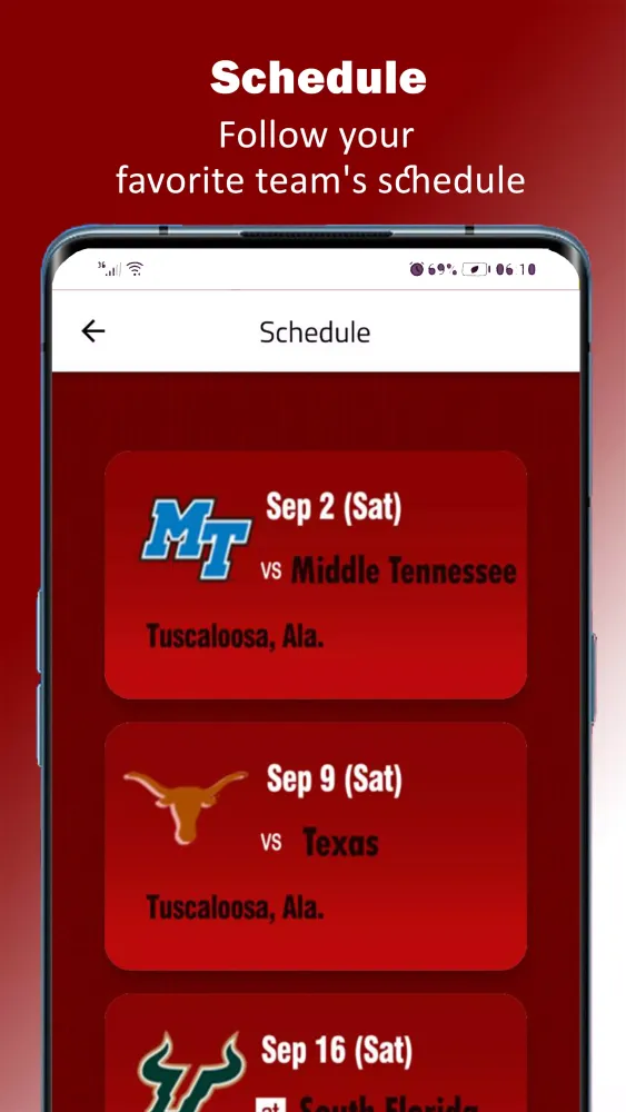 ภาพหน้าจอของ Alabama Football
