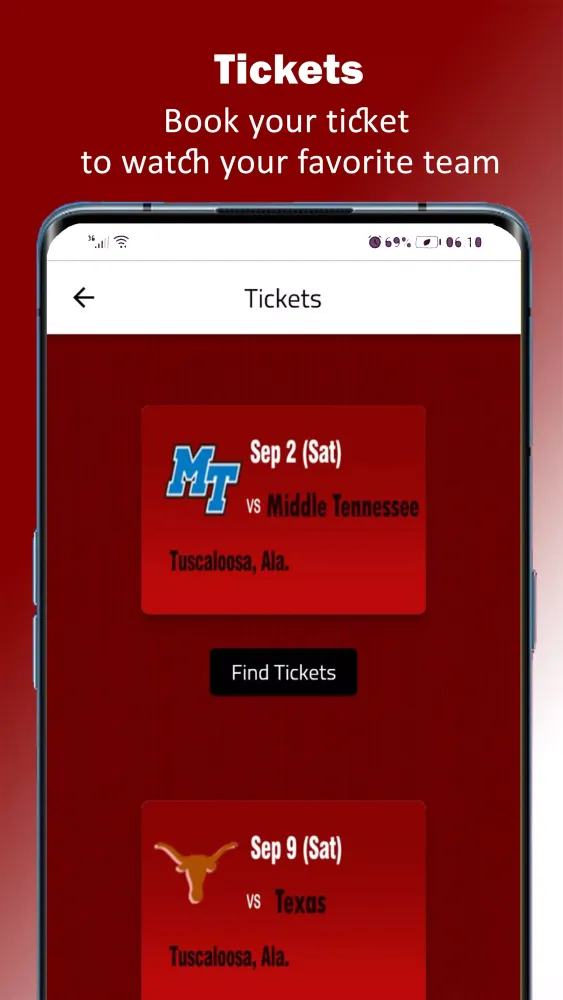 ภาพหน้าจอของ Alabama Football