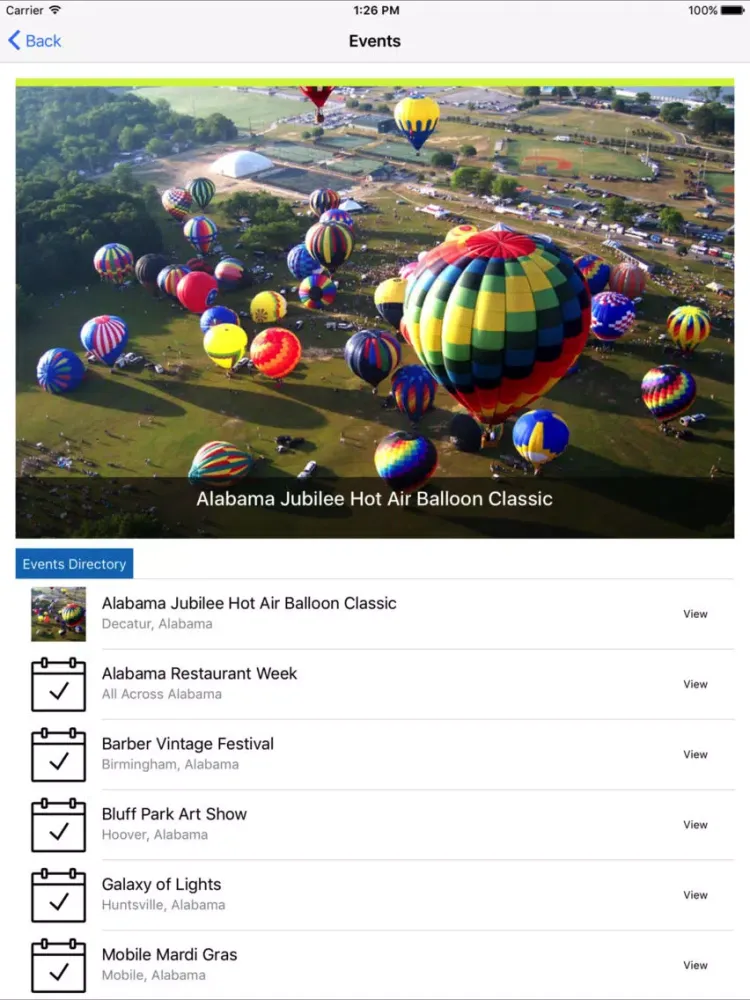 Alabama Travel Info iPad  سکرین شاٹس