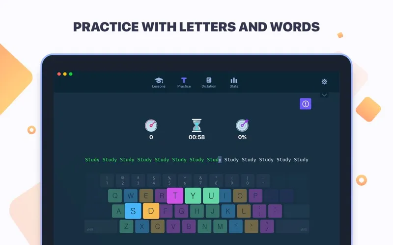 Ảnh chụp màn hình của Master of Typing: Tutor