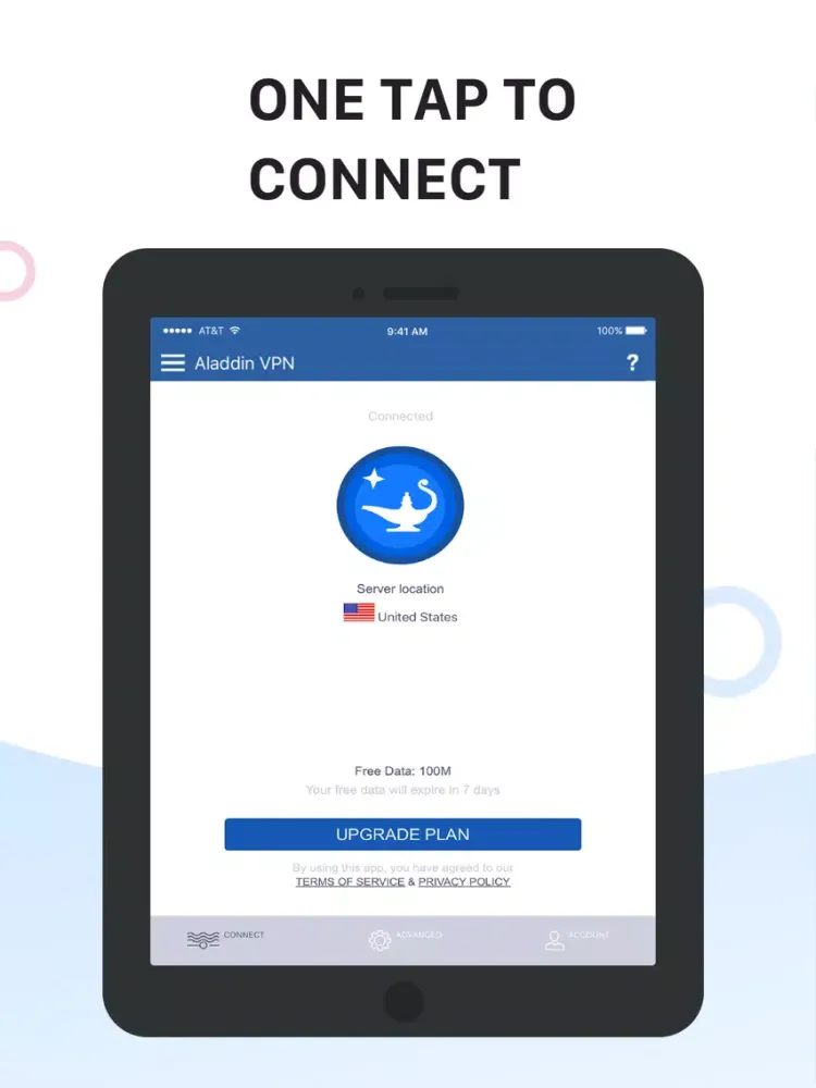 Zrzuty ekranu Aladdin VPN -Unlimited VPN Pro iPad 