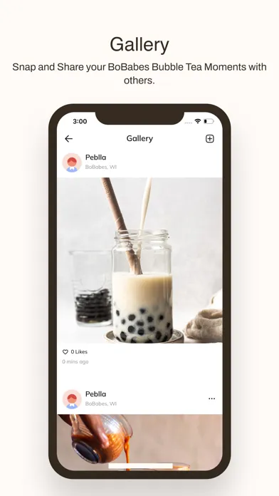 Tangkapan skrin BoBabes Bubble Tea