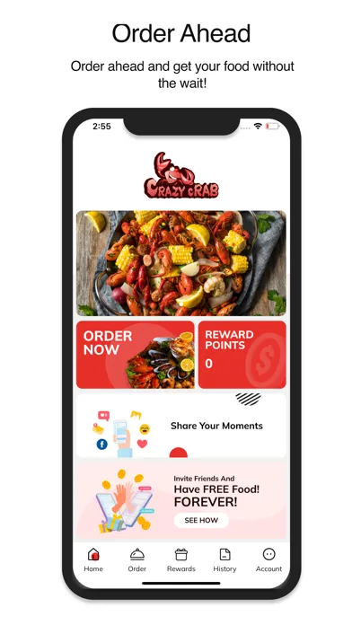 Capturas de tela do Crazy Crab Restaurant