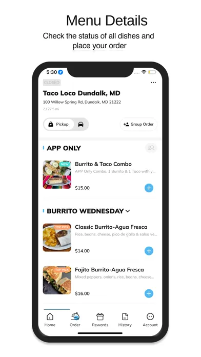 Capturas de pantalla de Taco Loco Bmore