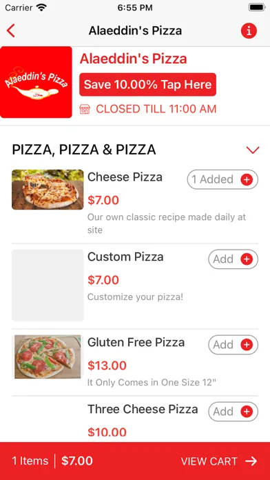 Alaeddin's Pizza スクリーンショット