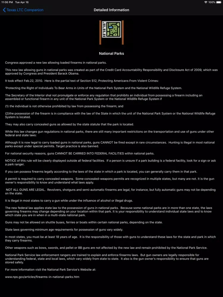 Texas LTC Companion iPad  Screenshots