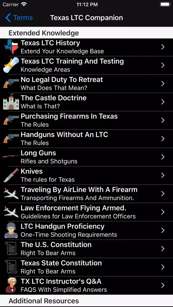 Texas LTC Companion Screenshots
