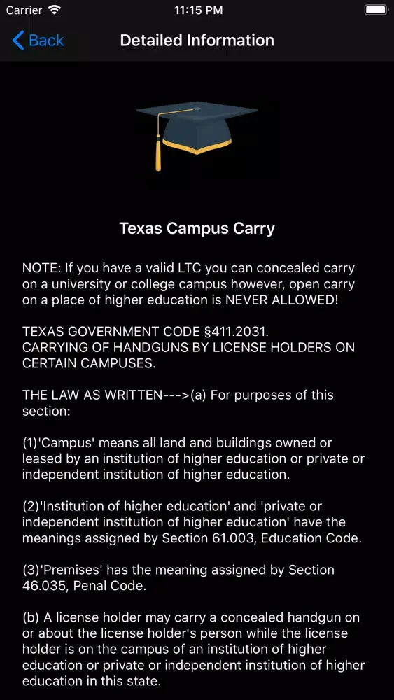 Texas LTC Companion Screenshots