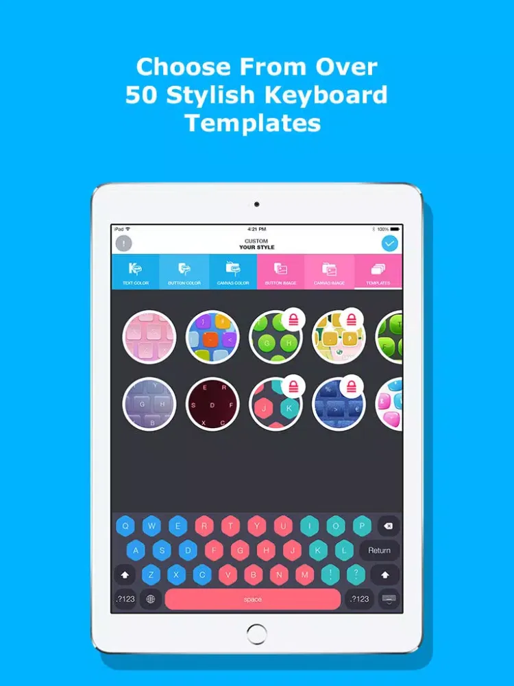 تصاویر Color Keyboard Changer - Customize Keyboard Text, Button, Font, Background for iOS8 iPad 