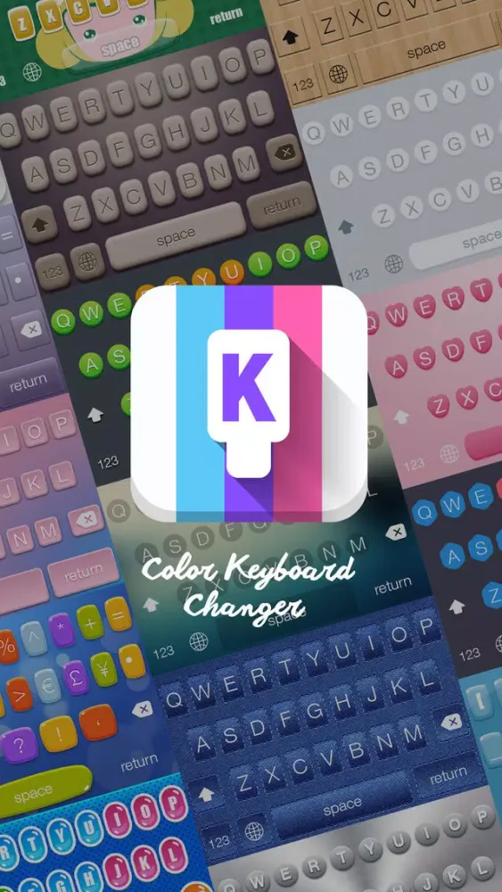 تصاویر Color Keyboard Changer - Customize Keyboard Text, Button, Font, Background for iOS8