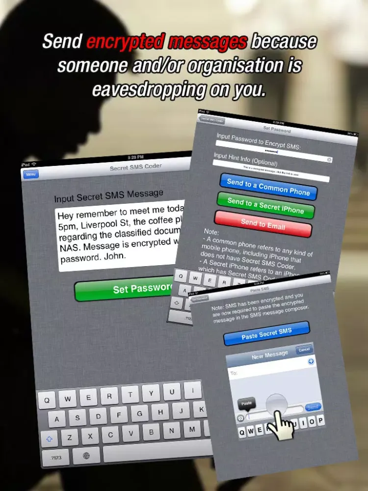 Secret Toolbox - Spy Camera Photos Videos Recorder, Hide & Password Lock Pictures Movies Album Folder, Private Text Message Encryption iPad  Screenshots