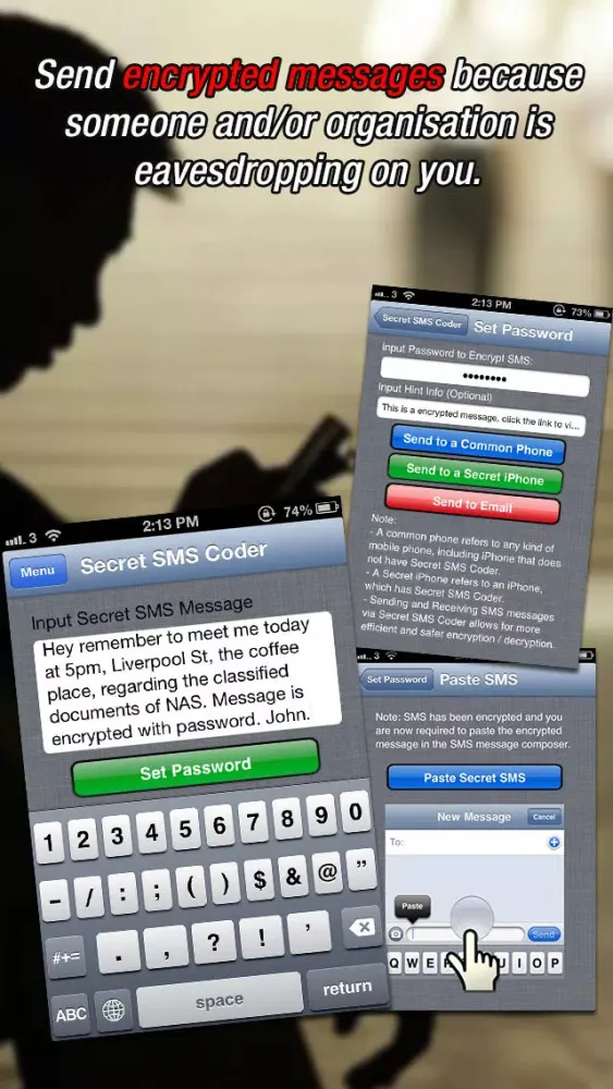 Secret Toolbox - Spy Camera Photos Videos Recorder, Hide & Password Lock Pictures Movies Album Folder, Private Text Message Encryption Screenshots