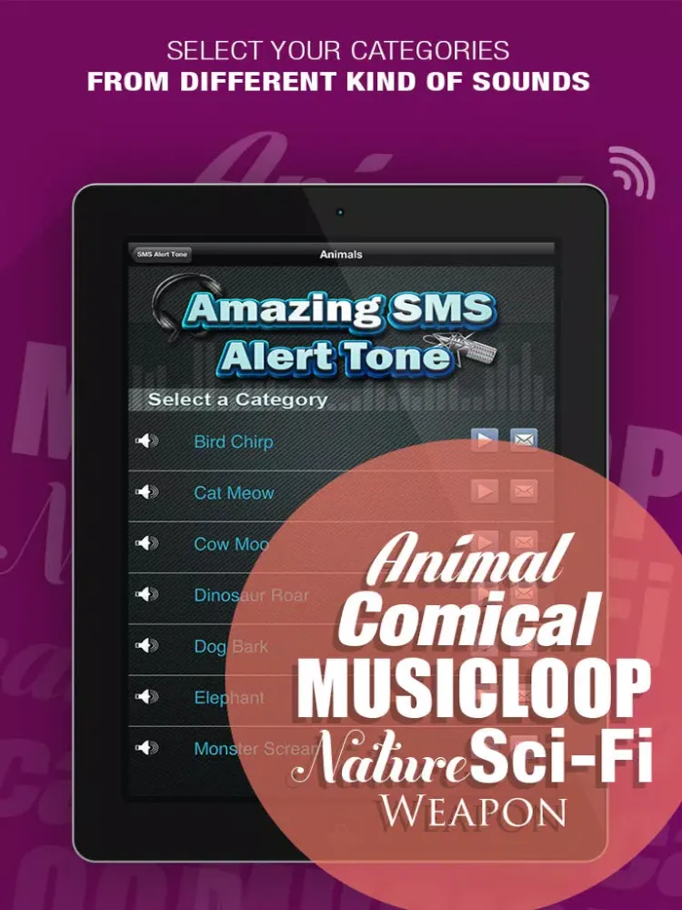 Capturas de tela do Amazing SMS Alert Tone & Soundbox iPad 
