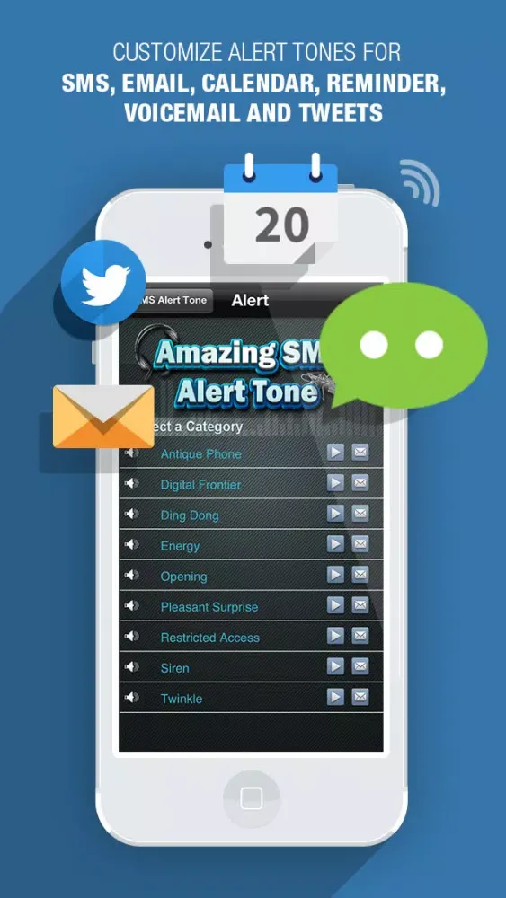 Capturas de tela do Amazing SMS Alert Tone & Soundbox