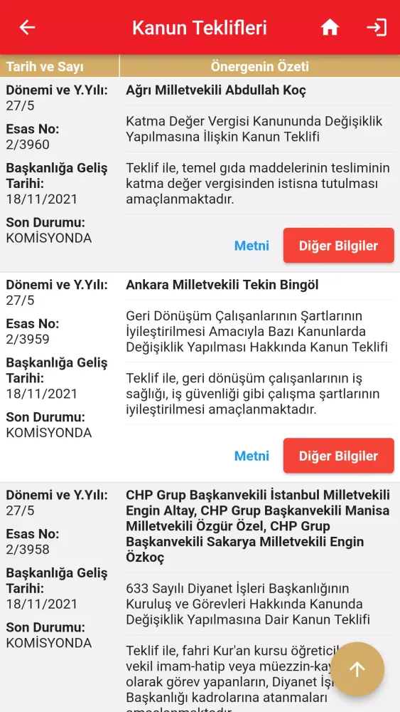 TBMM Mobil Screenshots