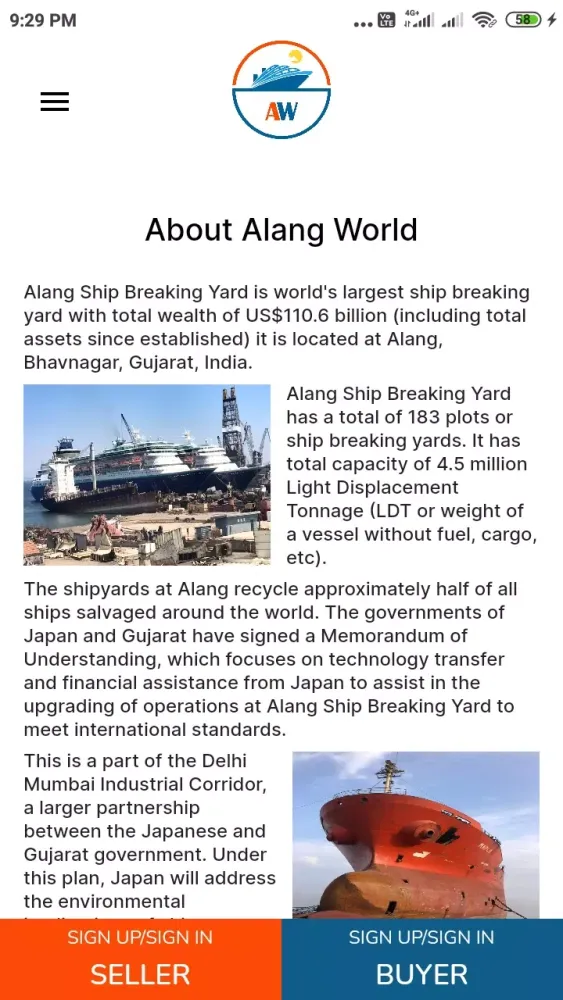 Alang World Ekran Görüntüleri