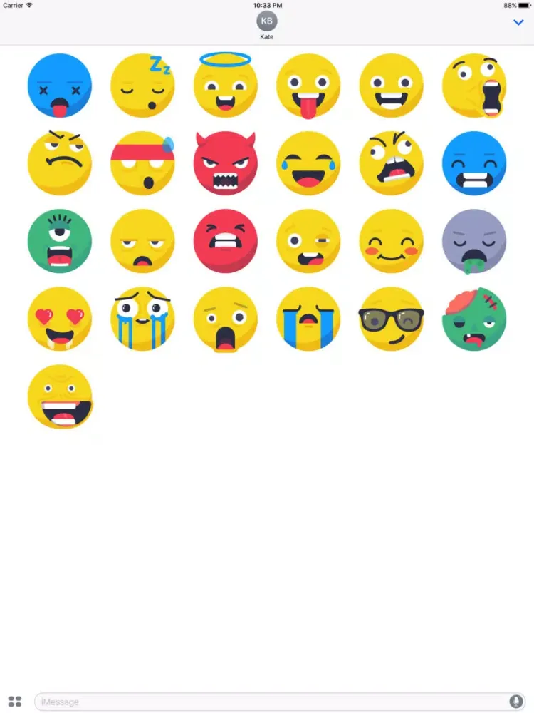 Captures d'écran de Smileys Kit Stickers iPad 