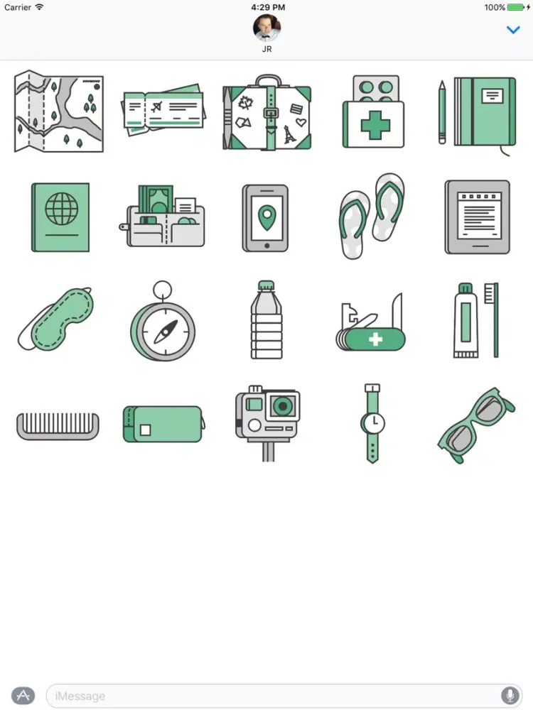 Captures d'écran de Travel Kit Stickers iPad 