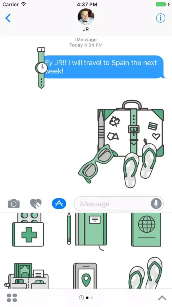 Captures d'écran de Travel Kit Stickers