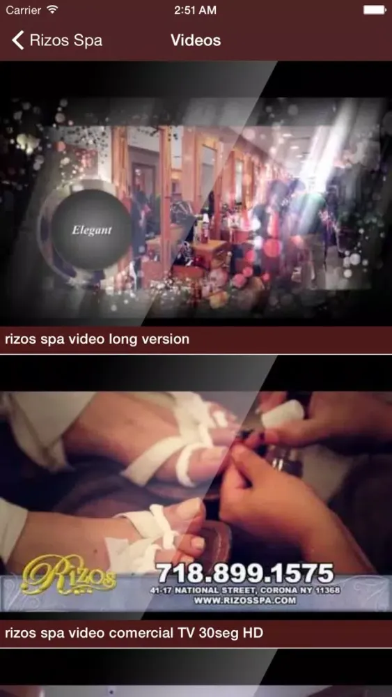 Captures d'écran de Rizos Spa
