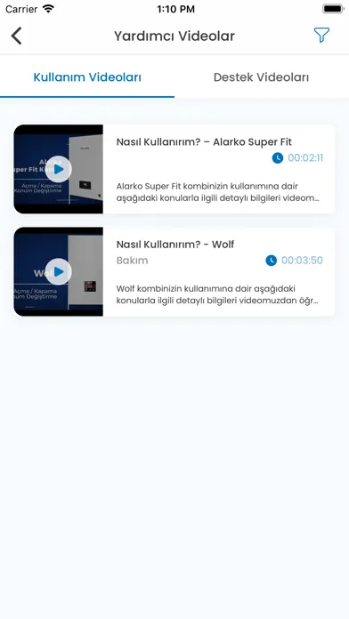 Tangkapan skrin Alarko Carrier–Gerçek Konfor