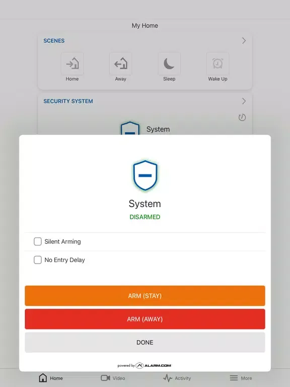 ADT Interactive Security iPad  Screenshots